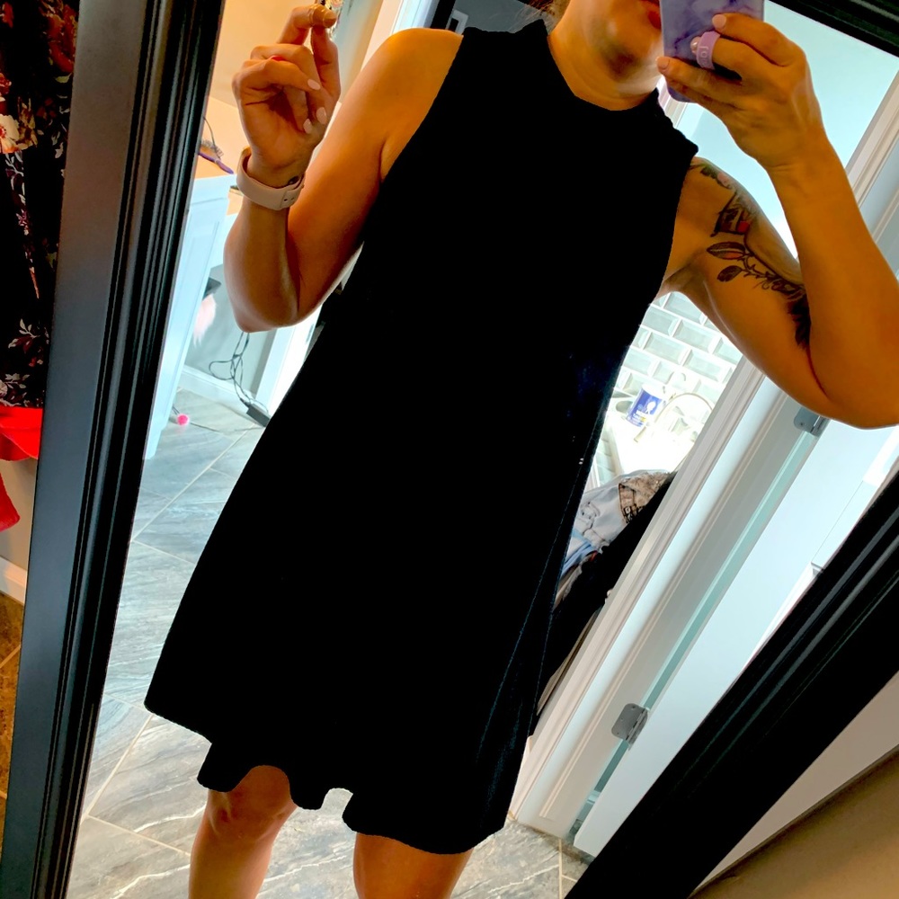 Velvet textured swing dress